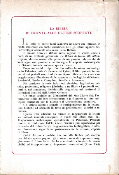 La Bibbia di fronte alle ultime scoperte