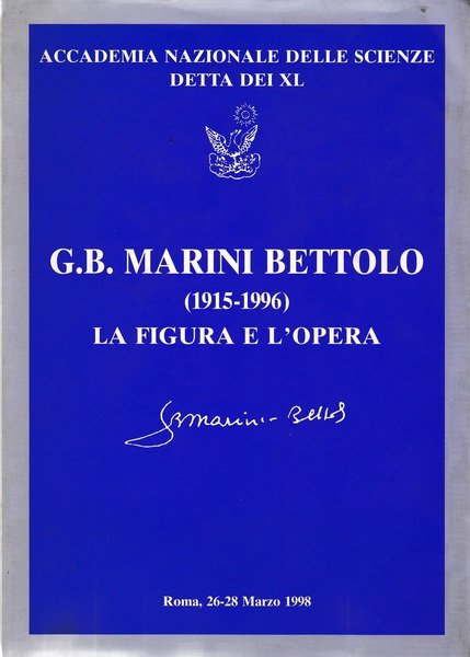 G.B. Marini Bettolo (1915-1996) La figura e l'opera | Immagine principale