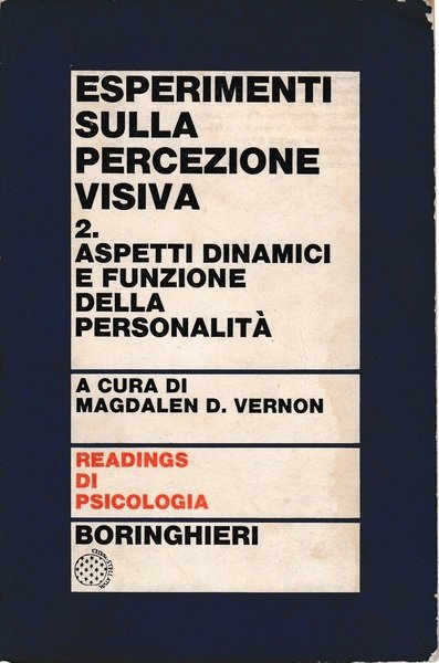 Esperimenti sulla percezione visiva. 2^ vol. | Immagine principale