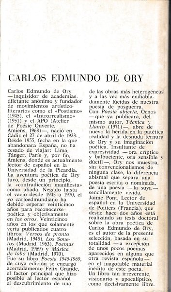 Poesía abierta (1945-1973)