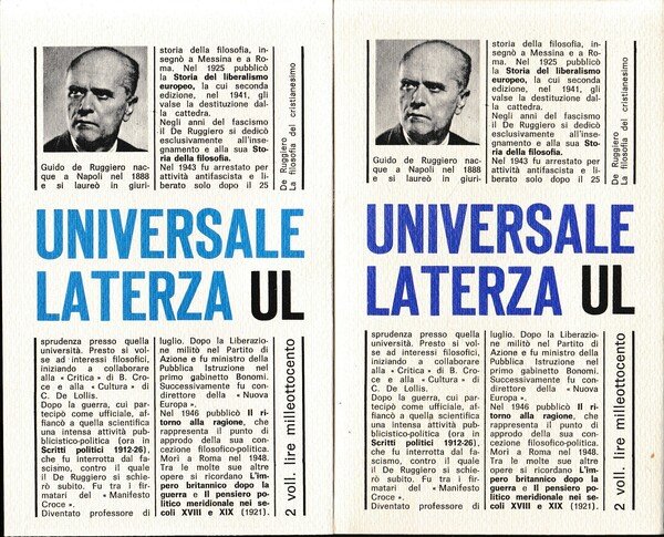 Storia della filosofia. La filosofia del cristianesimo, due volumi