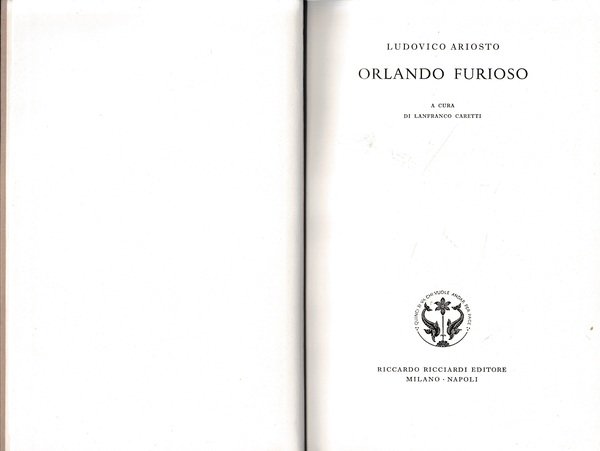 La letteratura italiana. Storia e testi. Orlando Furioso, volume 19
