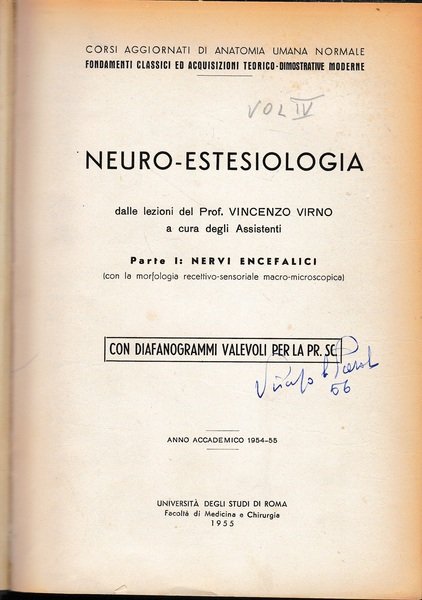 Anatomia umana normale, Vol. 4^. Neuro-Estesiologia