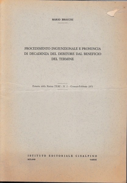 Estratto dalla Rivista TEMI - n. 1 - Gennaio-Febbraio 1971