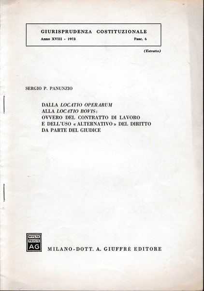 Giurisprudenza Costituzionale. Anno XVIII - 1973 - Fasc. 6 (estratto)