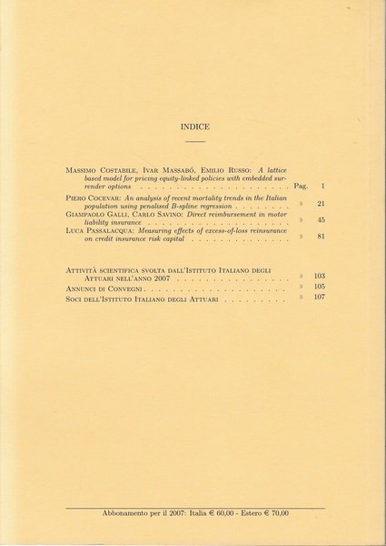 Giornale dell'Istituto Italiano degli Attuari. Anno LXX - n. 1-2, … | Immagine Gallery 2