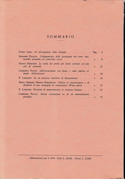 Giornale dell'Istituto Italiano degli Attuari. Anno XLVII - n. 1-2, … | Immagine Gallery 2