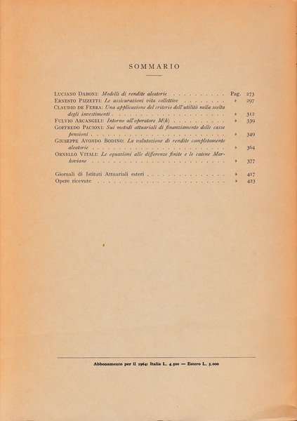 Giornale dell'Istituto Italiano degli Attuari. Anno XXVII - n. 2, … | Immagine Gallery 2
