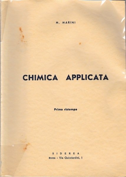 Chimica applicata. Prima ristampa