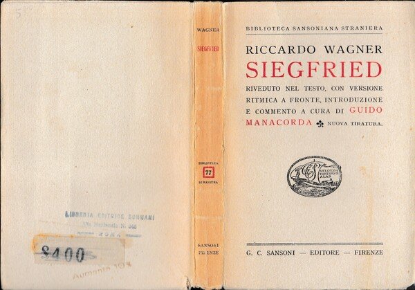 Siegfred. Testo in Tedesco a fronte