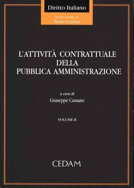 Attività contrattuale della pubblica amministrazione. Volume II^ | Immagine principale