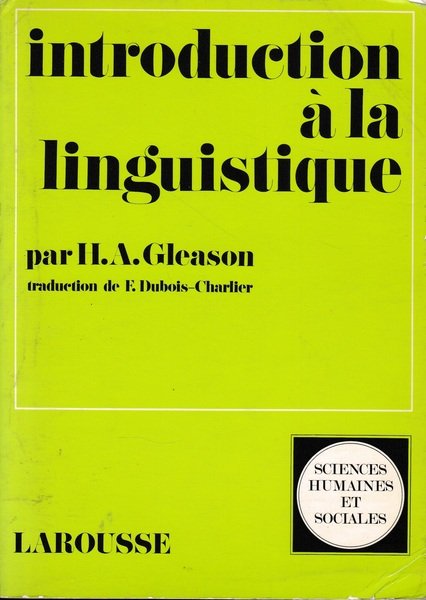 Introduction à la linguistique