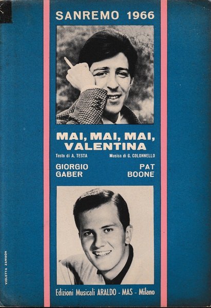 Mai, mai, mai, Valentina (Festival di Sanremo 1966)