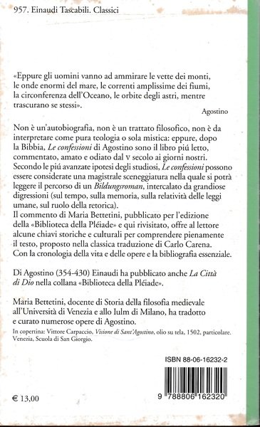 Le confessioni. Testo latino a fronte