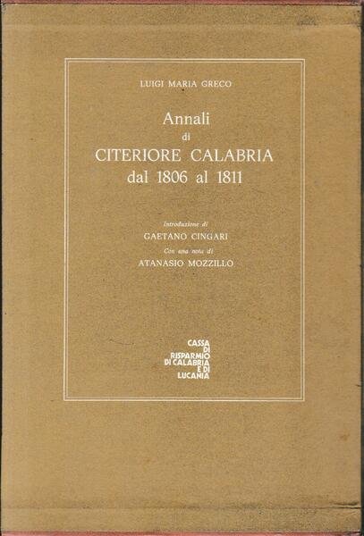 Annali di Citeriore Calabria dal 1806 al 1811