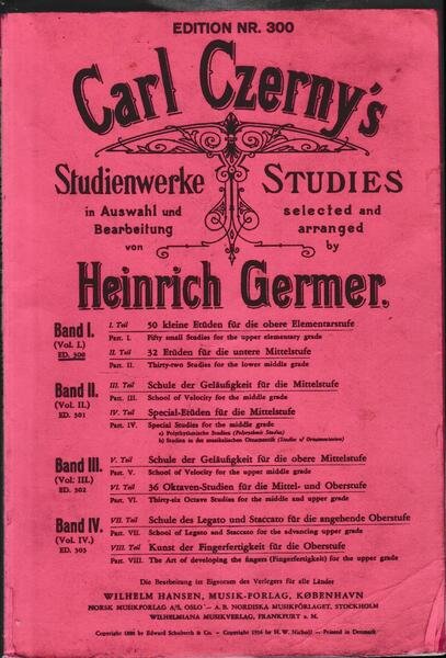 Selected Pianoforte-Studies. Edition nr. 300