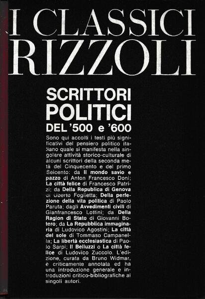 Scrittori politici del '500 e '600 | Immagine principale