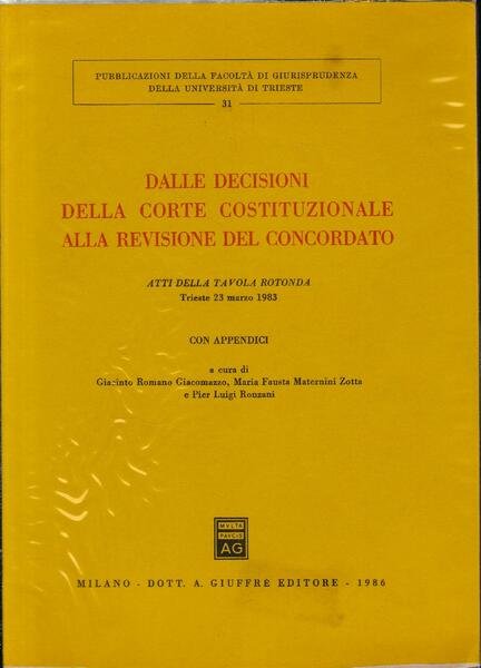 Dalle decisioni della Corte costituzionale alla revisione del Concordato : … | Immagine principale