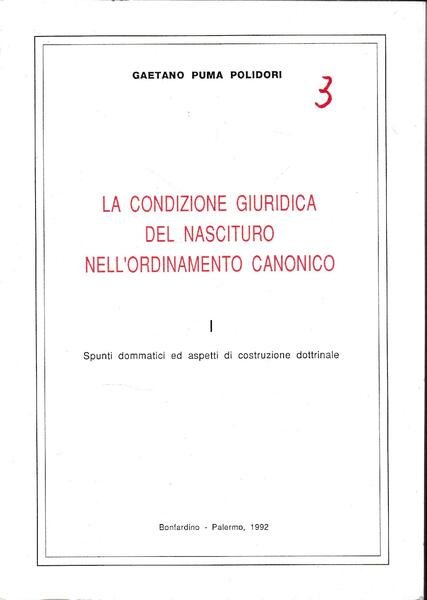 La condizione giuridica del nascituro nell'ordinamento canonico