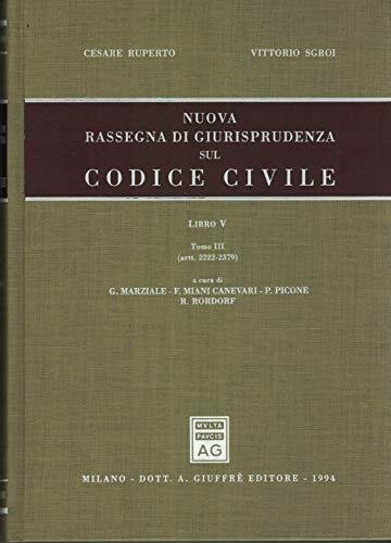 Nuova rassegna di giurisprudenza sul Codice civile. Artt. 2222-2379 (Vol. … | Immagine principale
