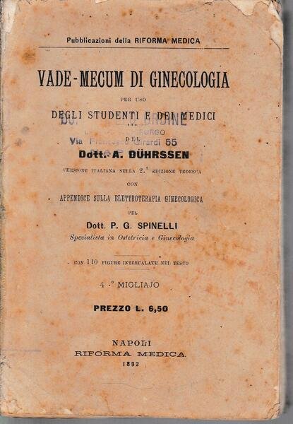 Vade-Mecum di Ginecologia per uso degli studenti e dei medici