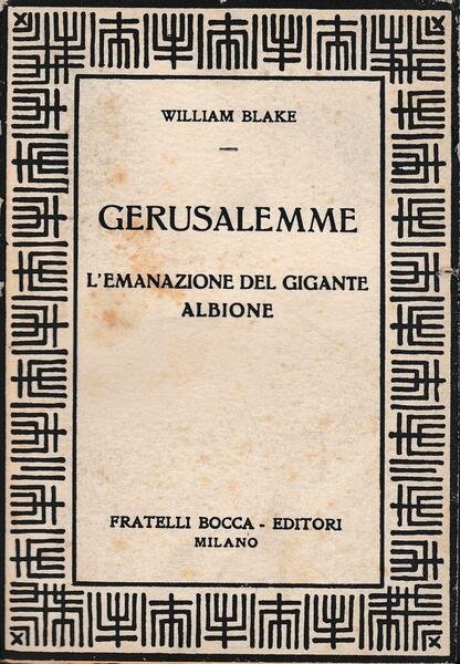 Gerusalemme l'emanazione del gigante Albione