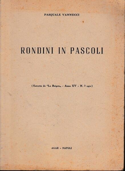 Rondini in Pascoli (estratto da "La Brigata" anno XV-n. 3 …