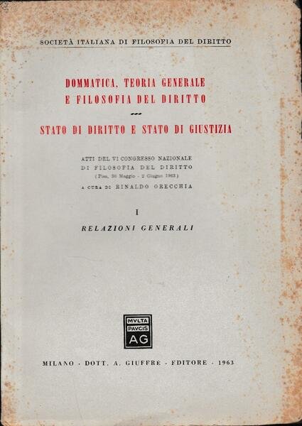Dommatica, teoria generale e filosofia del diritto - Stato di … | Immagine principale