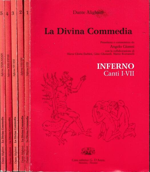 La Divina Commedia. Inferno. Cinque volumi