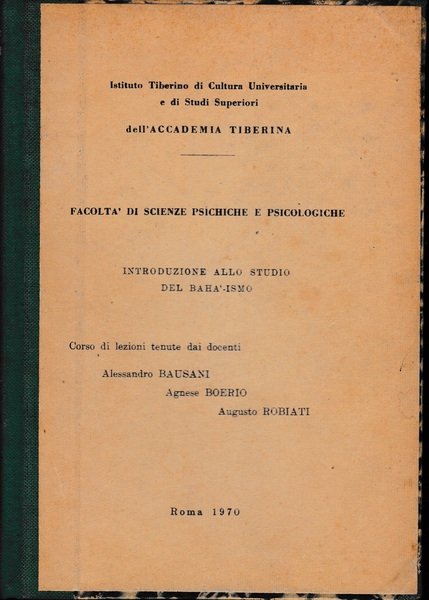 Introduzione allo studio del baha'ismo