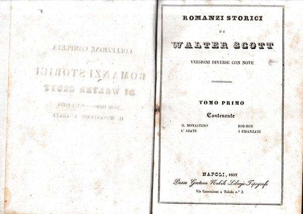 Romanzi storici di Walter Scott, tomo I-parte prima. Contenente: Il … | Immagine principale