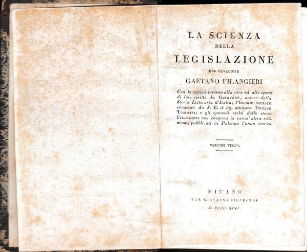 La scienza della legislazione, volume terzo