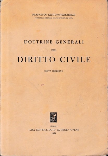 Dottrine generali del Diritto Civile