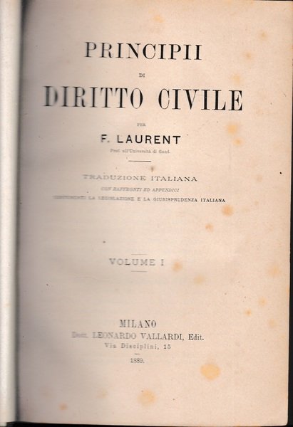 Principii di Diritto Civile, vol. 1