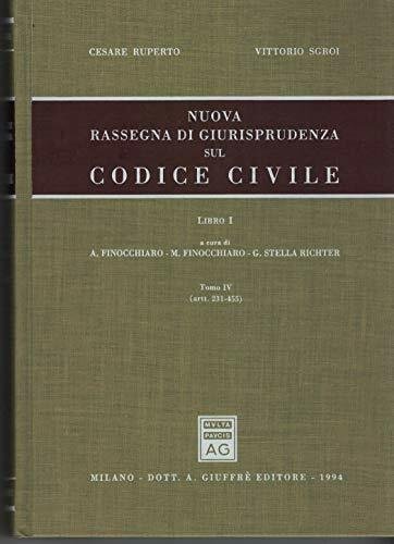 Nuova rassegna di giurisprudenza sul Codice civile. Artt. 231-455 (Vol. … | Immagine principale
