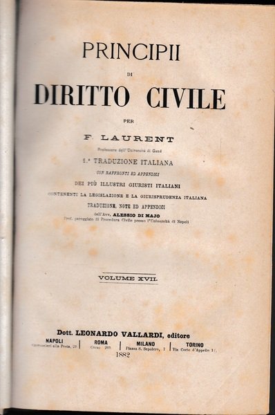 Principii di Diritto Civile, vol. 17