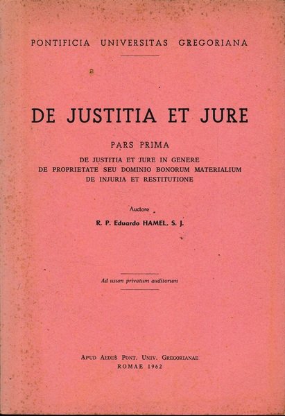 De Justitia Et Jure Pars Prima De Justitia et Jure …
