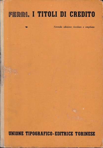 Titoli di credito, vol. 6^, tomo III^