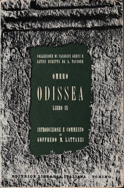 Odissea. Libro IX . Testo in Greco e Italiano.