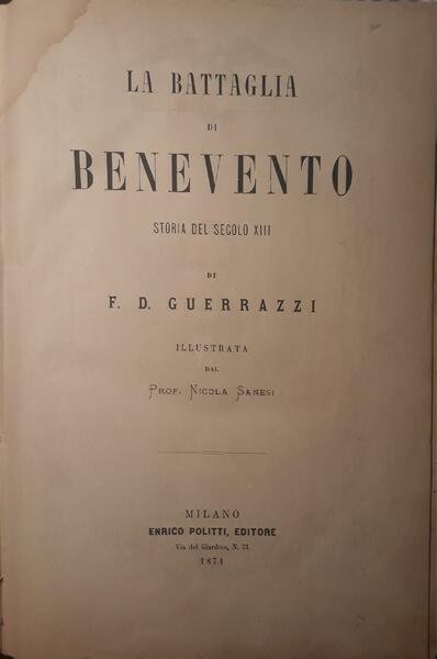 La battaglia di Benevento, Storia del secolo XIII, illustrata dal …