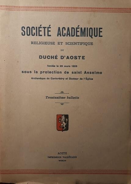 Academie S. Anselme, XXI Bulletin | Immagine principale