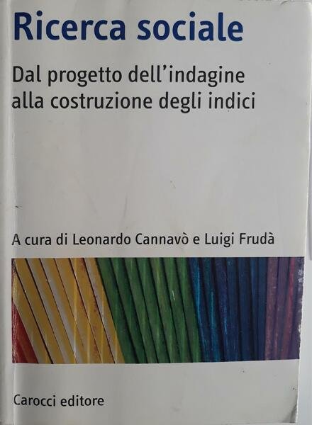 Ricerca sociale : dal progetto dell'indagine alla costruzione degli indici