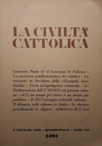 La Civiltà Cattolica (gennaio 1996)