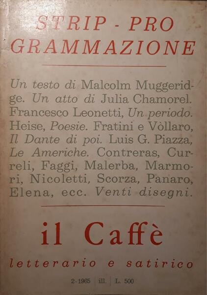 Il Caffè letterario e satirico: strip-programmazione n.2/1965