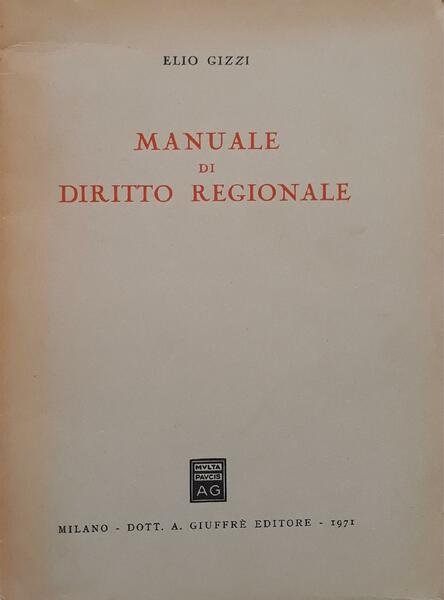 Manuale di diritto regionale