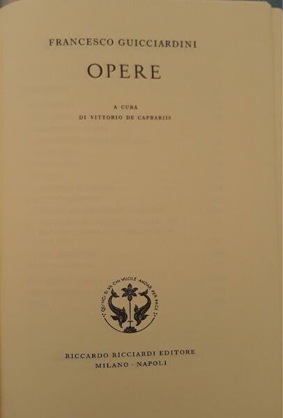 La letteratura italiana Ricciardi: Opere | Immagine principale