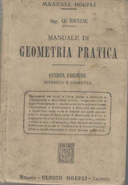 Manuale di geometria pratica (quinta edizione) | Immagine principale