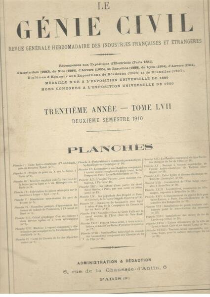 Le Génie Civil. Revue générale hebdomadaire des industries francaises et …