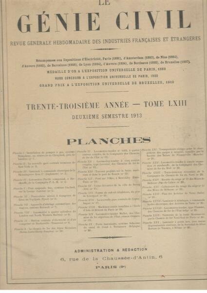 Le Génie Civil. Revue générale hebdomadaire des industries francaises et …