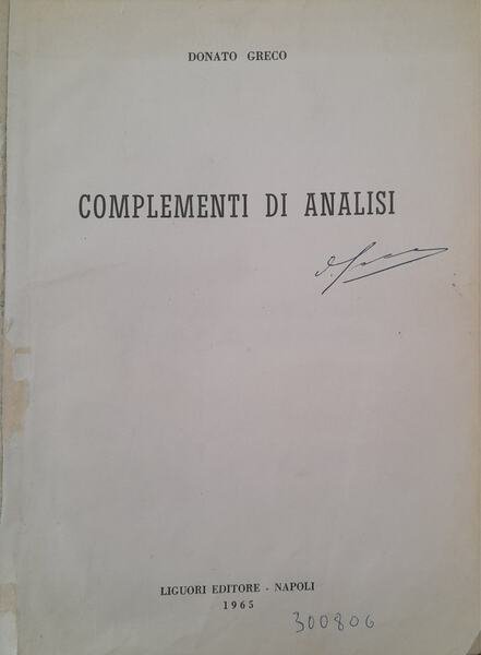 Complementi di analisi